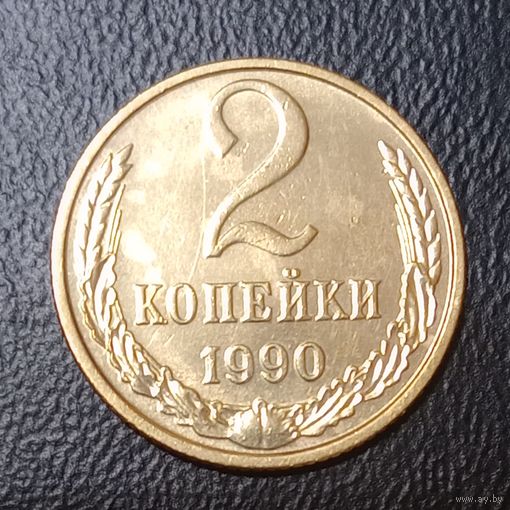 2 копейки 1990 СССР Интересный брак (см. описание)
