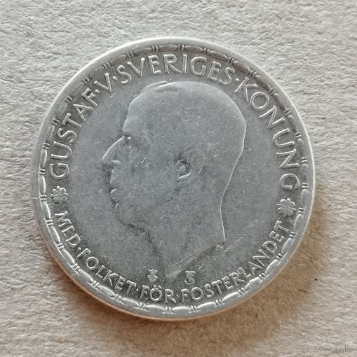 Швеция 1 крона 1947 г., KM# 814