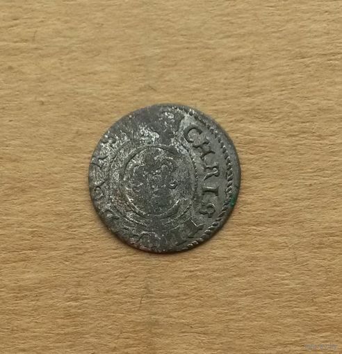 Шведская Рига, солид 1652 г., королева Кристина Ваза (1632-1654)