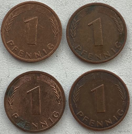 Германия 1 пфенниг 1978 г. F. Цена за 1 шт.