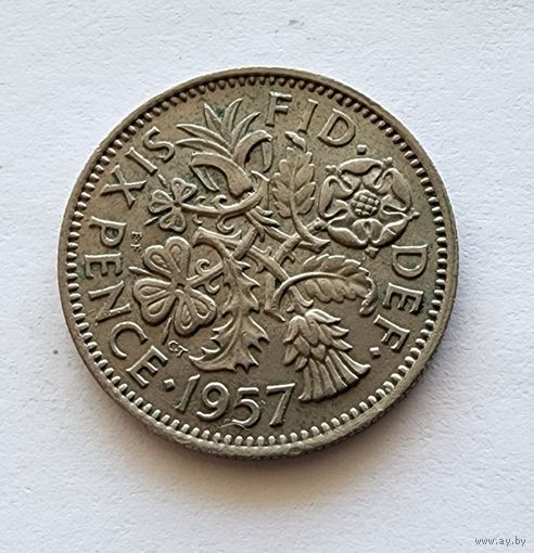 Великобритания 6 пенсов, 1957