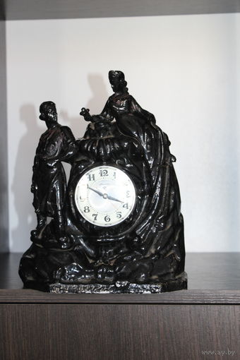 Винтажные, каменные часы "Молния", из СССР, Челябинский часовой завод, 1970-1980 гг., "Хозяйка медной горы".