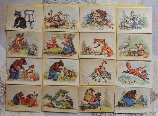 Картинки из сказок, СССР, 1980-е гг., 16 шт.