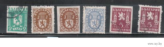 Болгария-1945, (Мих.18-21 А+В), гаш.  , Служебные марки, Герб (