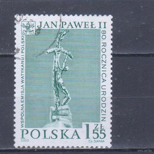 [1452] Польша 2000. Папа Ян Павел II. Гашеная марка.