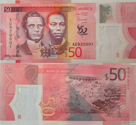 Ямайка 50 Долларов 2022 "60 лет Независимости" UNC П1-495