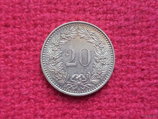 Швейцария 20 раппенов 2001 г.