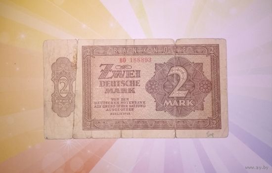Германия 2 марки 1948 г.
