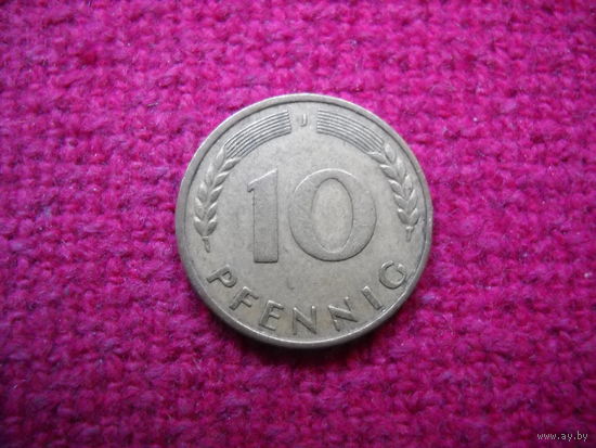 ФРГ 10 пфеннигов J 1950 г. :