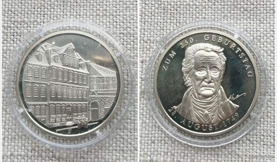 Германия 1999 Жетон Медаль 250 лет Иоганн Вольфганг Гете D-30мм капсула