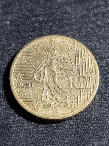 Франция 50 евроцентов 2001