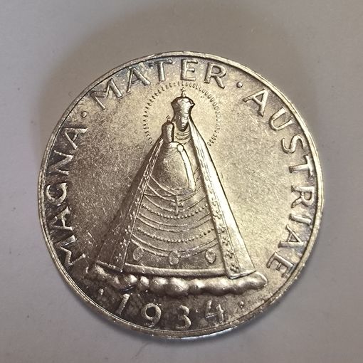 5 шиллингов 1934 мадонна Австрия яркое состояние
