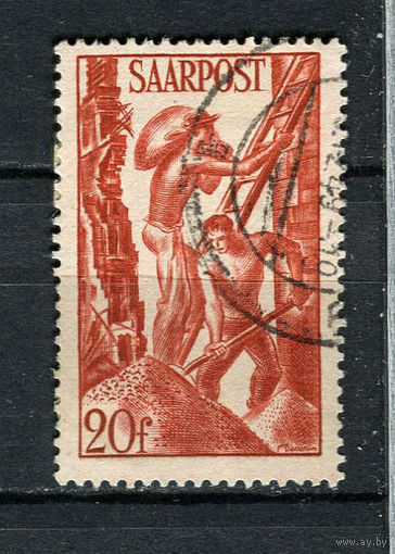 Саар - Французский протекторат - 1948 - Строители - [Mi.250] - 1 марка. Гашеная.  (Лот 83CN)