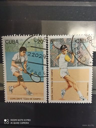 Куба 1993, теннис 2 марки