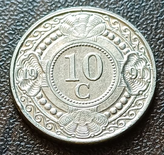 Нидерландские Антильские острова 10 центов, 1991    ( 1-4-6 )