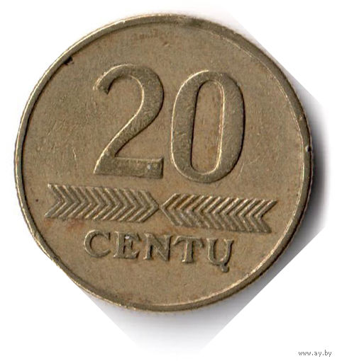Литва. 20 центов. 1997 г.