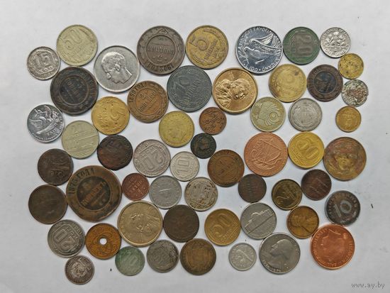 Монета разных стран. Одним лотом. С рубля
