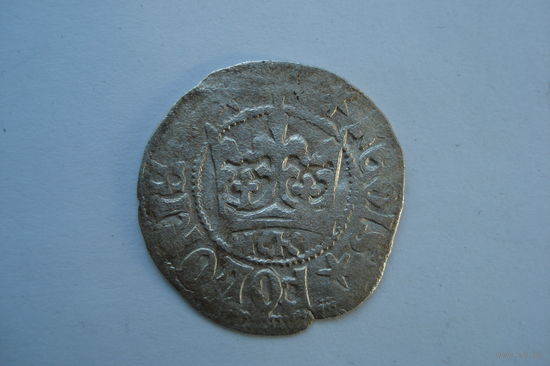 Полугрош, Казимир IV Ягеллончик. Под короной буквы МК. Редкий R5!!!