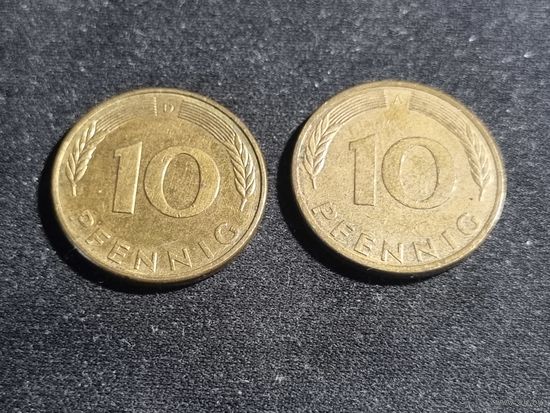 Германия 10 пфеннигов 1996 D A