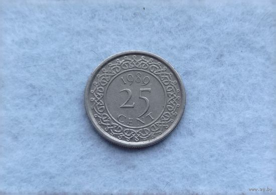 Werty71 Суринам 25 центов 1989