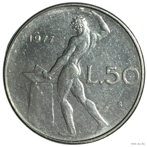 Италия 50 лир, 1977