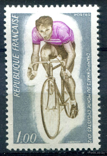 Франция - 1972г. - чемпионат мира по велоспорту - 1 марка - полная серия, MH [Mi 1804]. #2-Fr-39-A-1