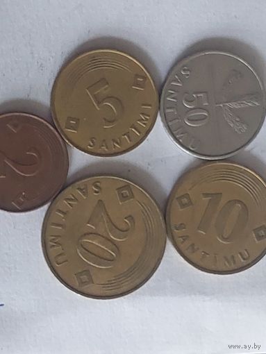 5 монет латвии