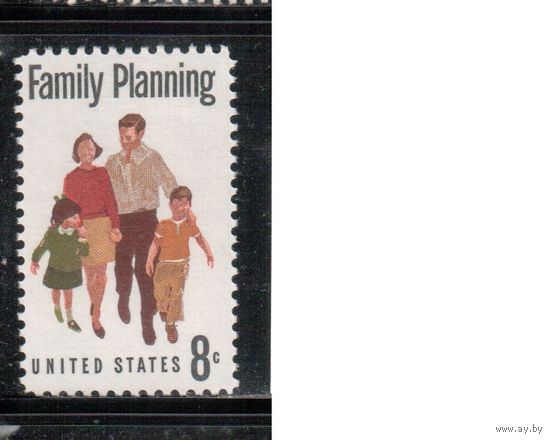 США-1972, (Мих.1061), ** , Семья (одиночка)
