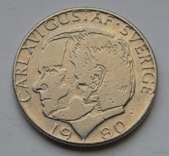 Швеция, 1 крона 1980 г.
