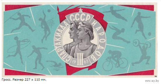 Спичечные этикетки.Гросс. III Спартакиада народов СССР.1963 год