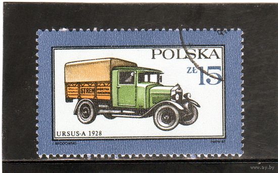 Польша.Ми-3094. Урсус-А, 1928 Серия: Автомобили. 1987.