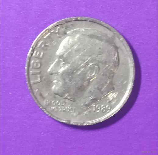 10 центов сша 1989 г.