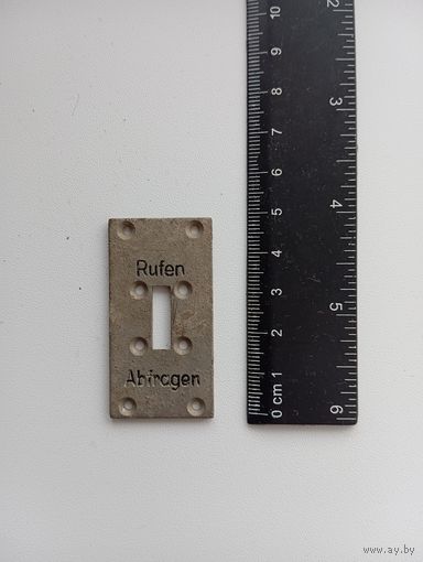 Шильдик переключателя немецкого коммутатора