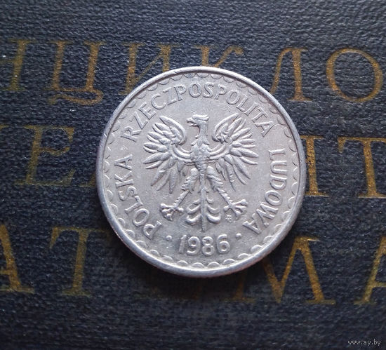 1 злотый 1986 Польша #12 XF