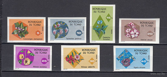 Флора. Цветы. Чад. 1975. 7 марок б/з. Michel N 712-718 (- е)