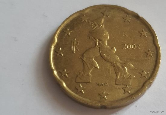Италия 2002 20 евроцентов