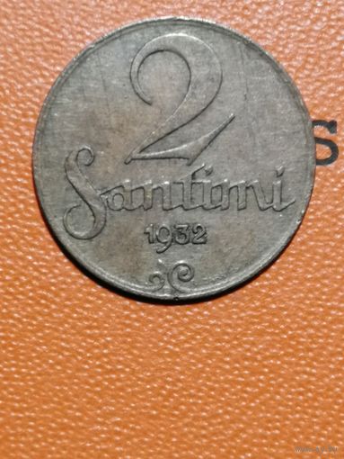 Латвия, 2 сантима, 1932 год, KM# 2