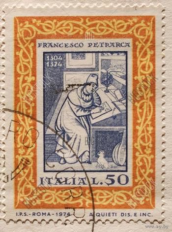 Марка Италия 1974. Петрарка. 1 марка из серии.