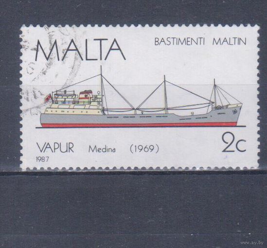 [2221] Мальта 1987. Корабль. Гашеная марка.