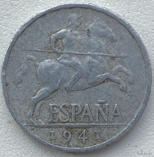 Испания 5 сентимо 1941 г.