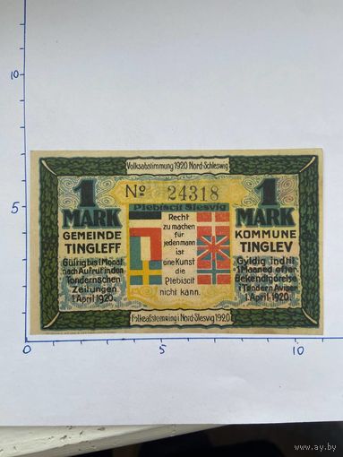 Нодгельд 1 марка Тинглефф. Веймарская республика - 0202