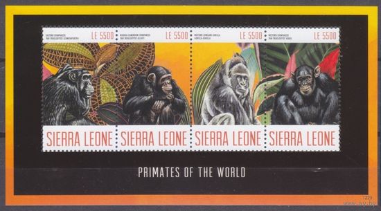2012 Сьерра-Леоне 5732-5735KL Фауна - Обезьяны 14,00 евро