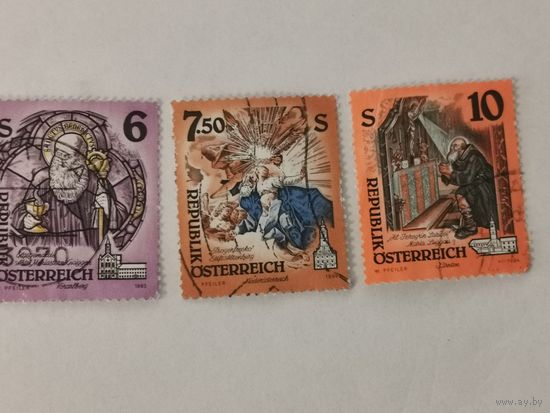 Аббатства Австрии. Марки серии 1993 -1994 гг.