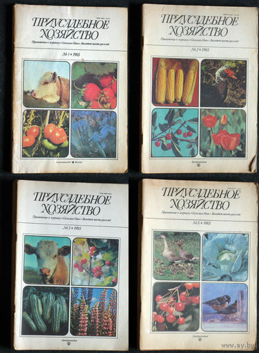 Журнал Приусадебное хозяйство номер 1,2,3,4,5,6 1985 номера 1,2,3,4,5,6 1986 номер 1,3,5 1987 номера 1,2,3,4,5,6 1988 номера 1,2,3,5,6 1989