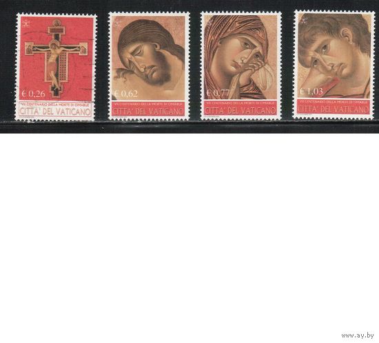 Ватикан-2002,(Мих.1417-1420) ** ( 1 м - гаш.) , Религия, Живопись (полная серия)