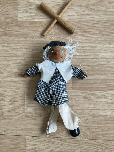 Кукла-марионетка Клоун, из 90-х гг.