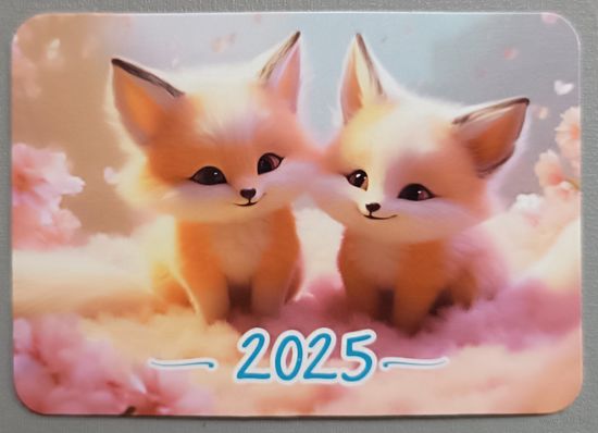 Лисички. Календарик, глянец, 2025