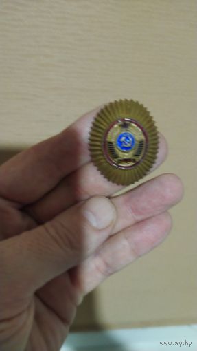 Кокарда милиции офицерская  образца 47 года тяжелая