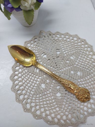 Ложка чайная СЕРЕБРО В ПОЗОЛОТЕ (настоящее произведение искусства) с 1 рубля