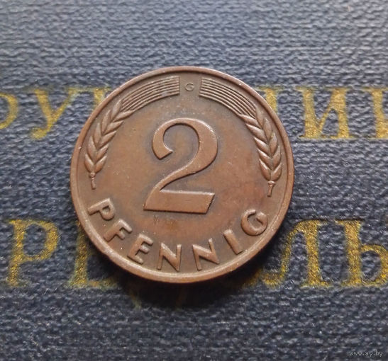 2 пфеннига 1966 (G) Германия ФРГ #01